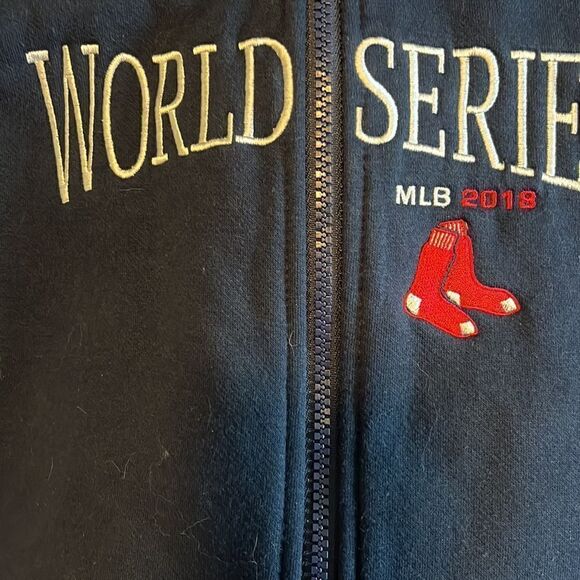 Authentic Antigua Embroidered Boston Red Sox 2018 World Series Hoodie Full Zip - Picture 9 of 9